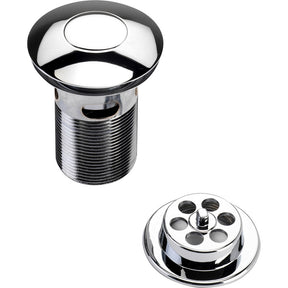 WBATH05C Bristan Round Slotted Push Button Bath Waste in Chrome