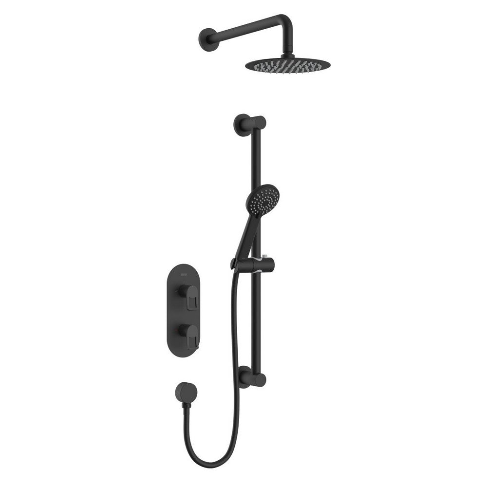 SAFFRONBLKSHWRPK Bristan Saffron Black Concealed Dual Control Shower Pack
