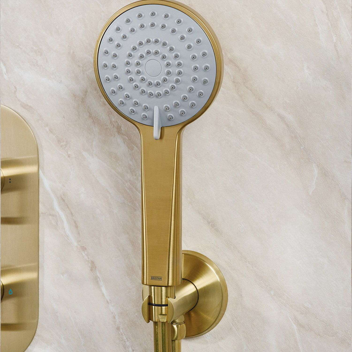 Bristan Saffron Concealed Dual Control Two Outlet Shower Pack in Brushed Brass lifestyle 4