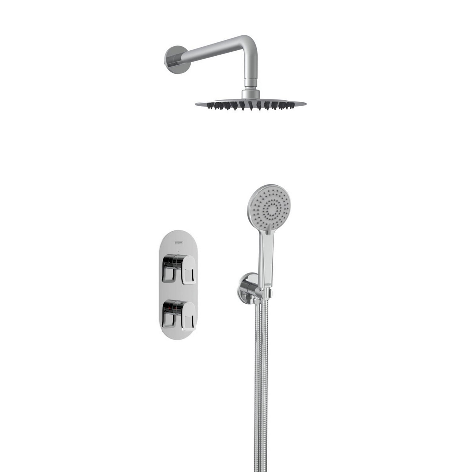 Bristan Saffron Concealed Dual Control Two Outlet Shower Pack in Chrome