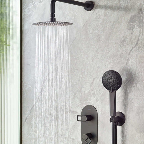Bristan Saffron Concealed Dual Control Two Outlet Shower Pack in Matt Black lifestyle