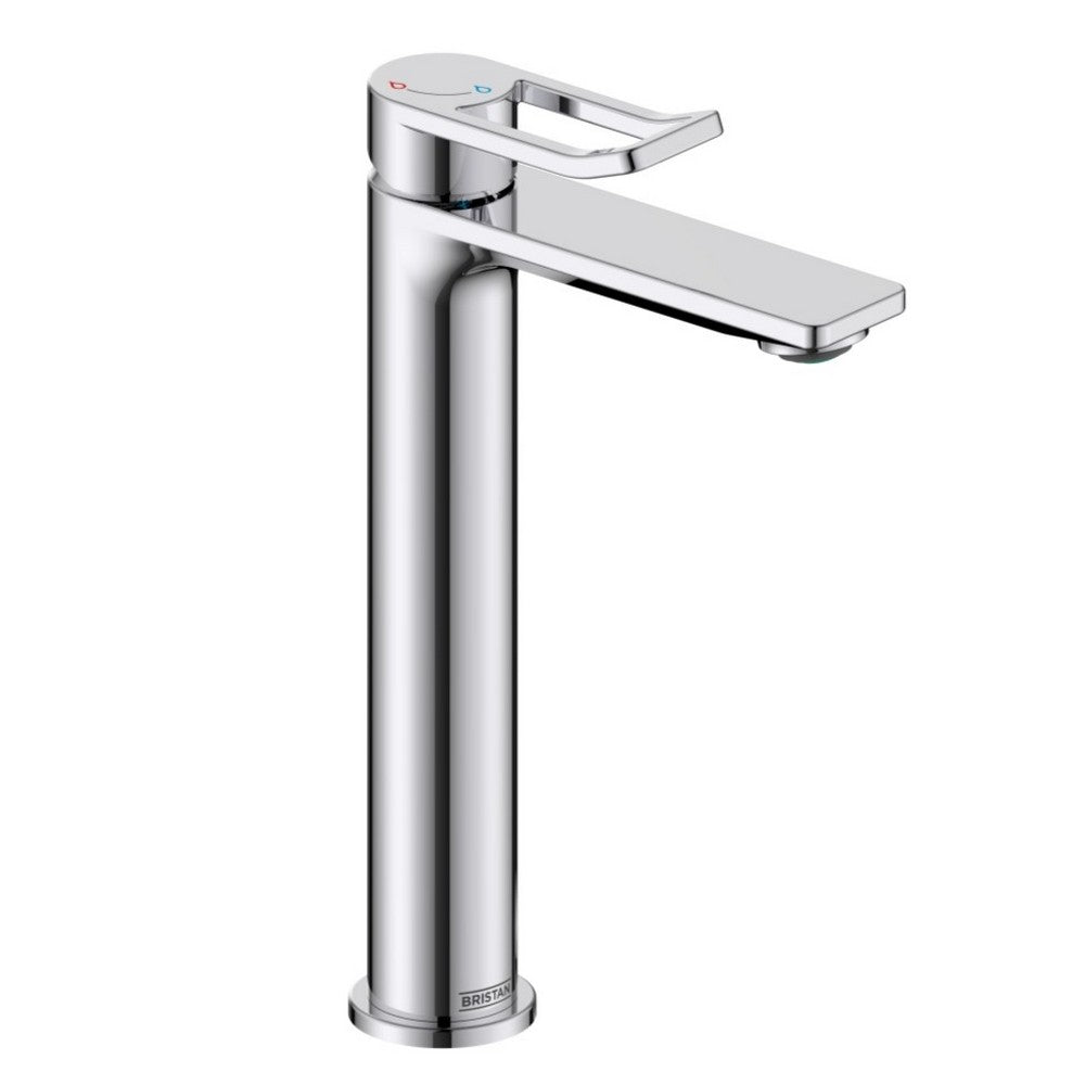 SAFESTLBASC Bristan Saffron Eco Start Tall Basin Mixer with Clicker Waste in Chrome