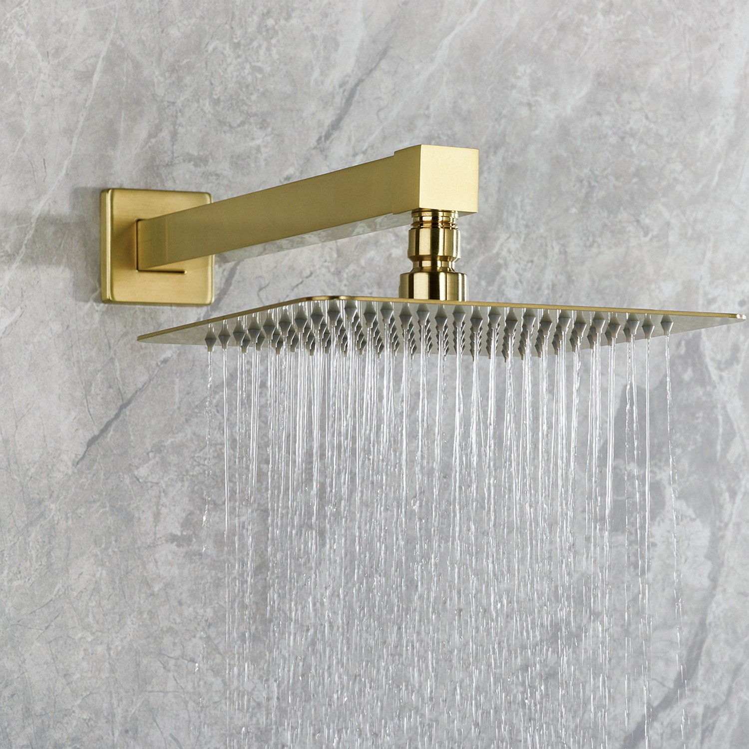 Bristan Tangram Concealed Dual Control Two Outlet Shower Pack in Brushed Brass lifestyle 2