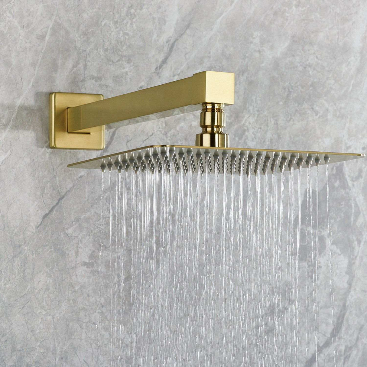 Bristan Tangram Concealed Dual Control Two Outlet Shower Pack in Brushed Brass lifestyle 2