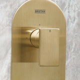 Bristan Tangram Concealed Dual Control Two Outlet Shower Pack in Brushed Brass lifestyle 3