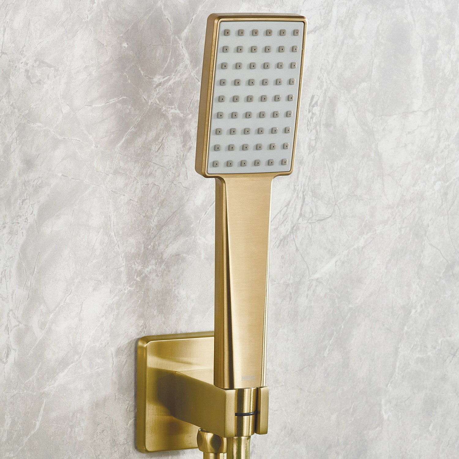 Bristan Tangram Concealed Dual Control Two Outlet Shower Pack in Brushed Brass lifestyle 5