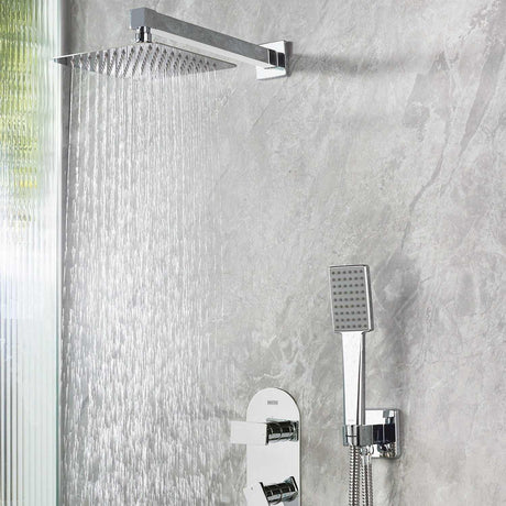 Bristan Tangram Concealed Dual Control Two Outlet Shower Pack in Chrome lifestyle 1