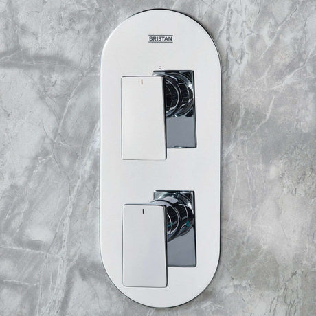 Bristan Tangram Concealed Dual Control Two Outlet Shower Pack in Chrome lifestyle 3