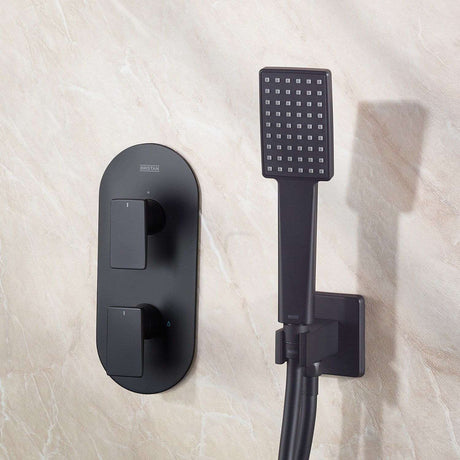 Bristan Tangram Concealed Dual Control Two Outlet Shower Pack in Matt Black lifestyle 1