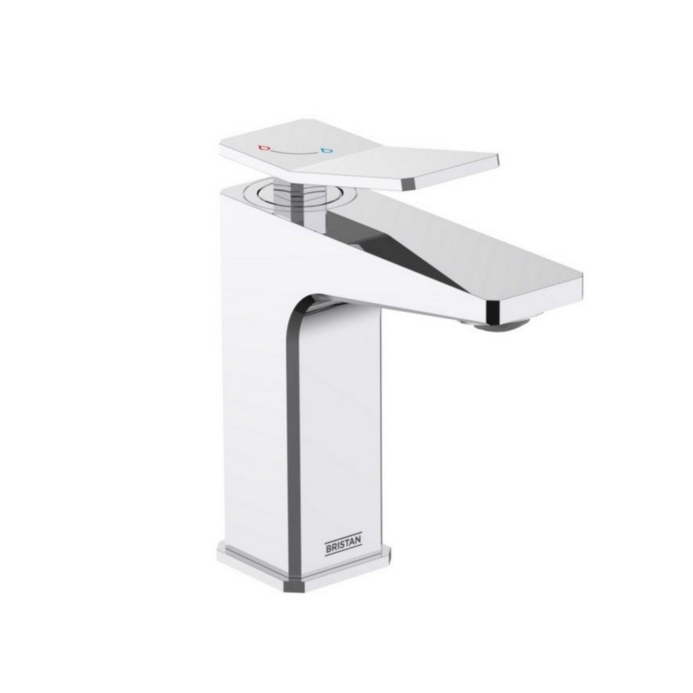Bristan Tangram Eco Start Basin Mixer with Clicker Waste in Chrome