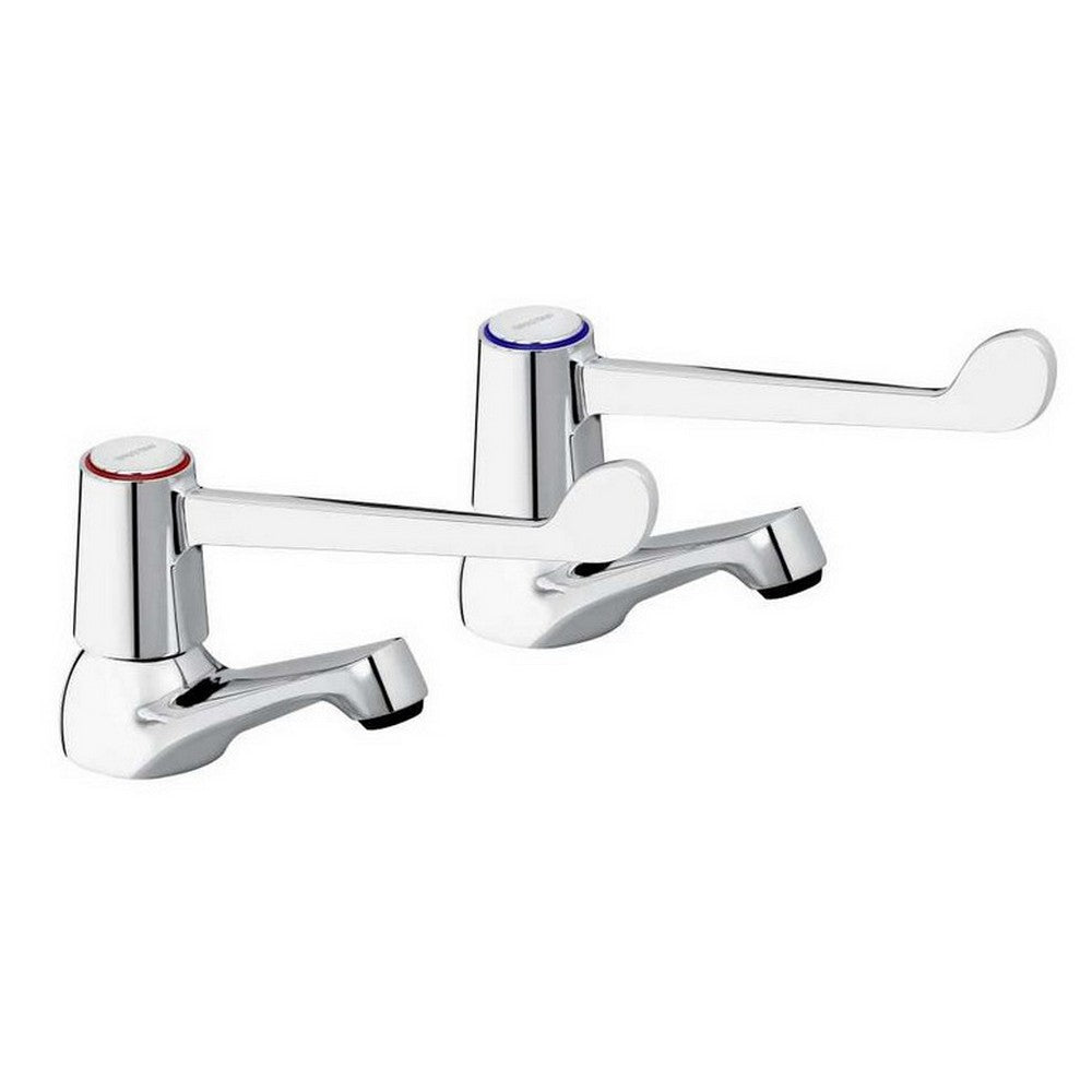 Bristan Value Lever Basin Taps With 6 Inch Lever Handles