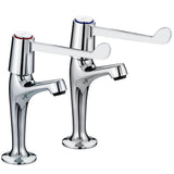 Bristan Value Lever High Neck Pillar Kitchen Taps with 6 Inch Handles