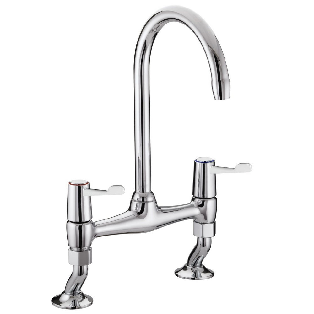 Bristan Value Lever Kitchen Bridge Sink Mixer with 3 Inch Handles
