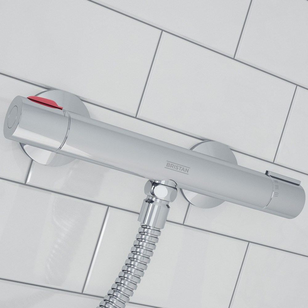 Bristan Zing Thermostatic Exposed Mixer Shower with Standard Connections Valve