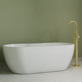 Calvarra Arlow Floor Standing Bath Shower Mixer in Brushed Brass