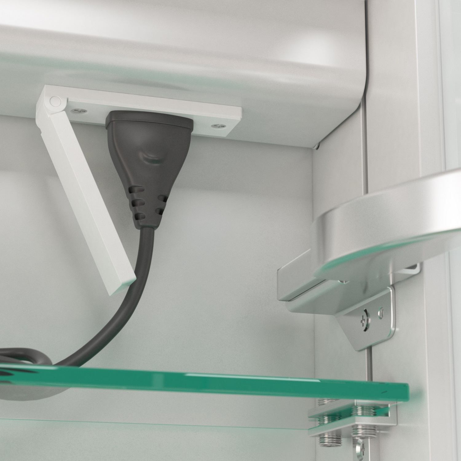 Eastbrook Caldini 800 x 700mm LED Two Door Mirrored Cabinet