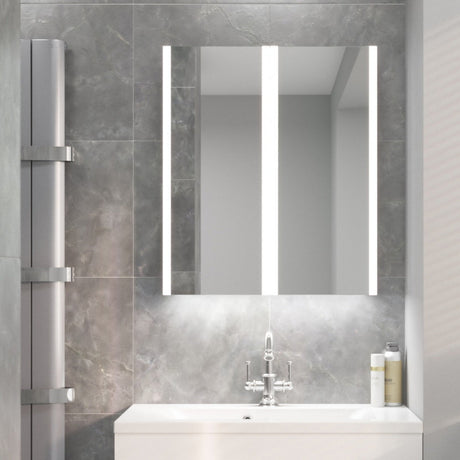 Eastbrook Caldini 600 x 700mm LED Two Door Mirrored Cabinet