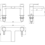 Calvarra Arlow Bath Filler in Brushed Brass