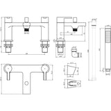 Calvarra Arlow Bath Shower Mixer in Brushed Brass