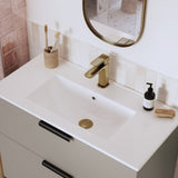 Calvarra Brenton Basin Mixer with Waste in Brushed Bronze