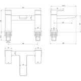 Calvarra Brenton Bath Filler in Brushed Bronze