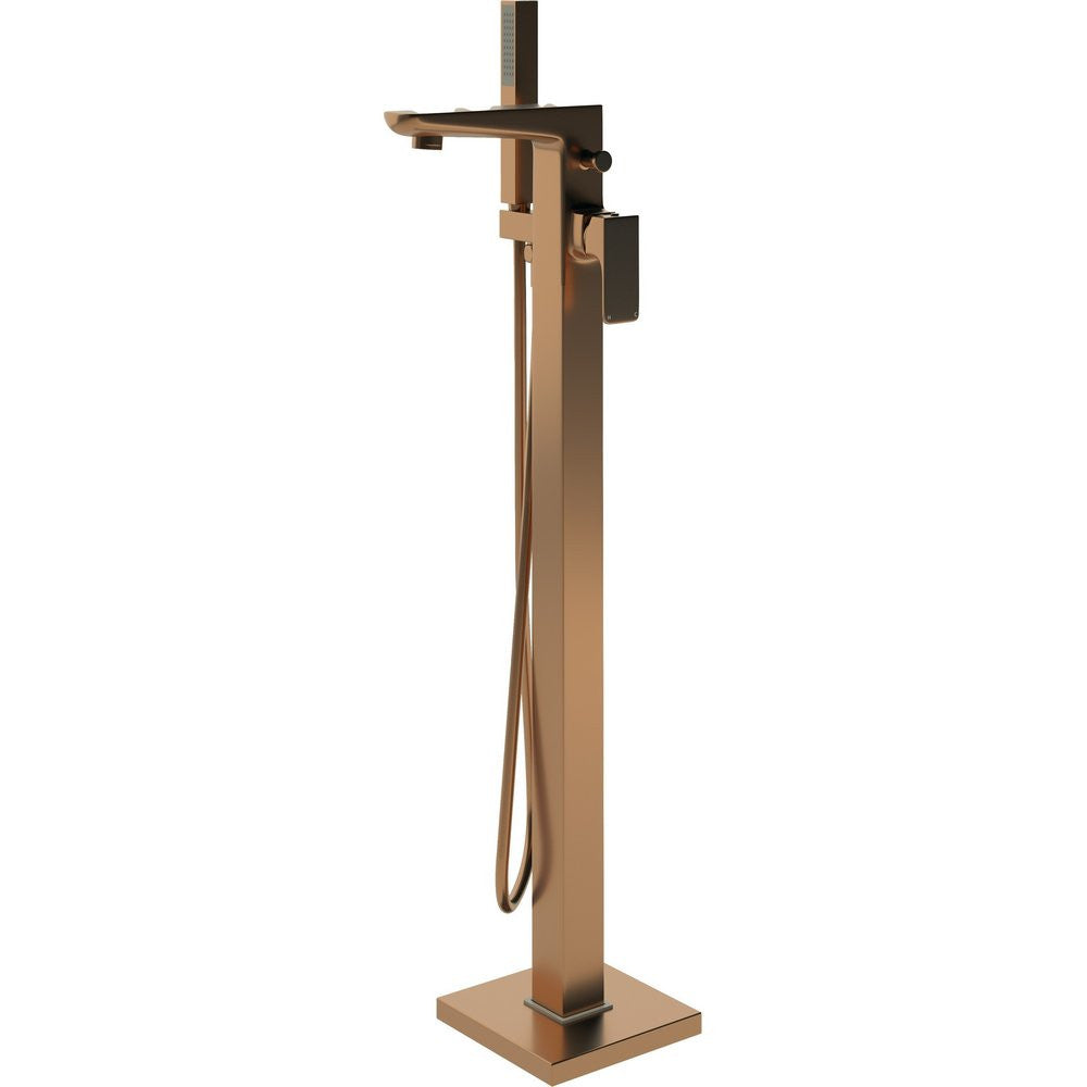 Calvarra Brenton Floor Standing Bath Shower Mixer in Brushed Bronze