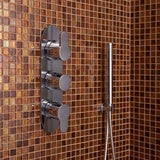 Calvarra Aspect Triple Concealed Thermostatic Shower Valve in Chrome lifestyle 2