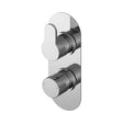 Calvarra Aspect Twin Concealed Thermostatic Shower Valve in Chrome