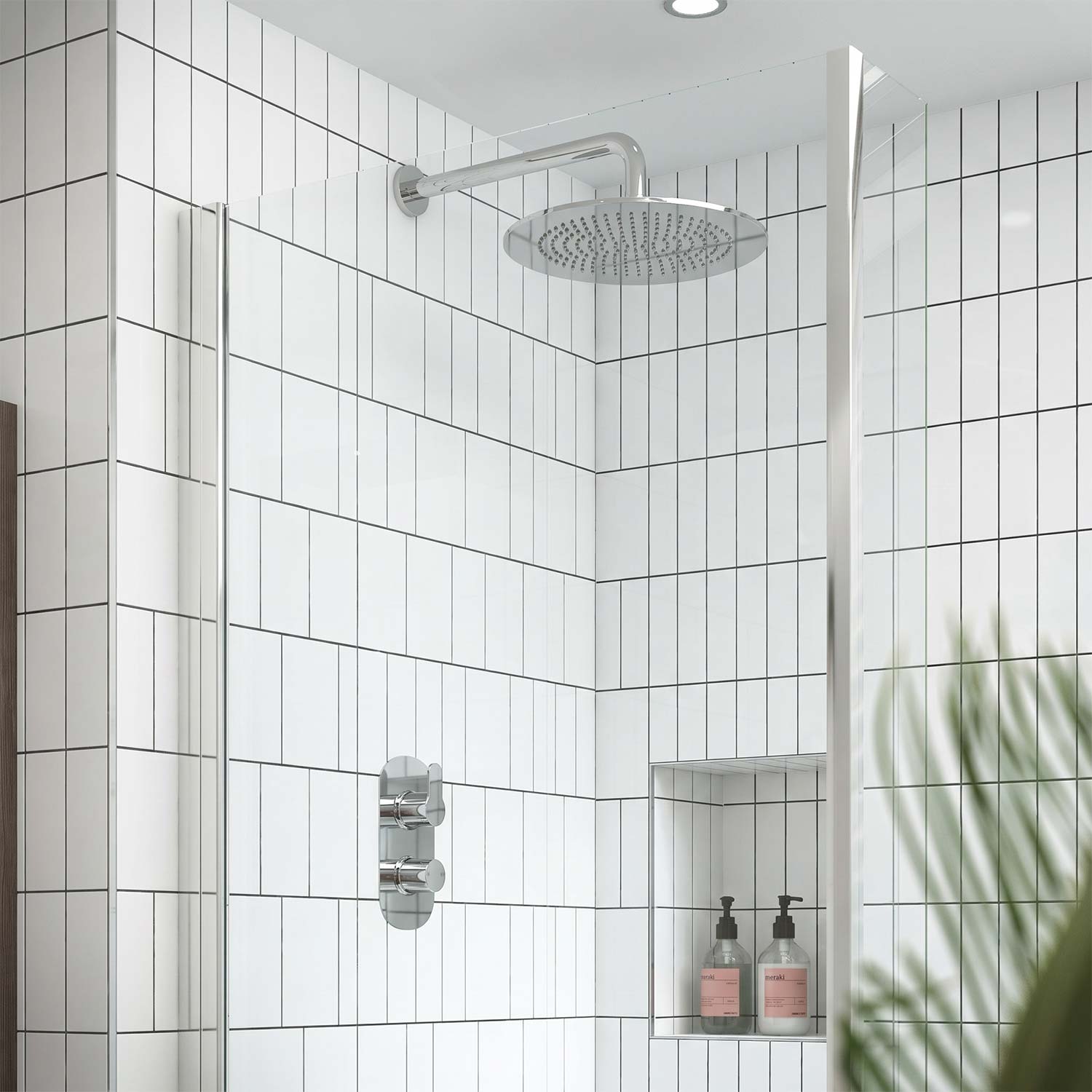 Calvarra Aspect Twin Concealed Thermostatic Shower Valve in Chrome lifestyle 2