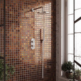 Calvarra Aspect Twin Concealed Thermostatic Shower Valve with Diverter in Chrome lifestyle 2