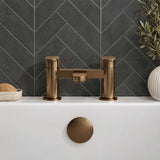 Calvarra Brindle Brushed Bronze Bath Filler lifestyle 2