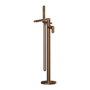 Calvarra Brindle Freestanding Bath Shower Mixer in Brushed Bronze
