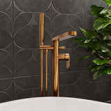 Calvarra Brindle Freestanding Bath Shower Mixer in Brushed Bronze lifestyle 2