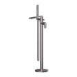 Calvarra Brindle Freestanding Bath Shower Mixer in Brushed Pewter