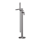 Calvarra Brindle Freestanding Bath Shower Mixer in Brushed Pewter