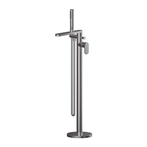 Calvarra Brindle Freestanding Bath Shower Mixer in Brushed Pewter