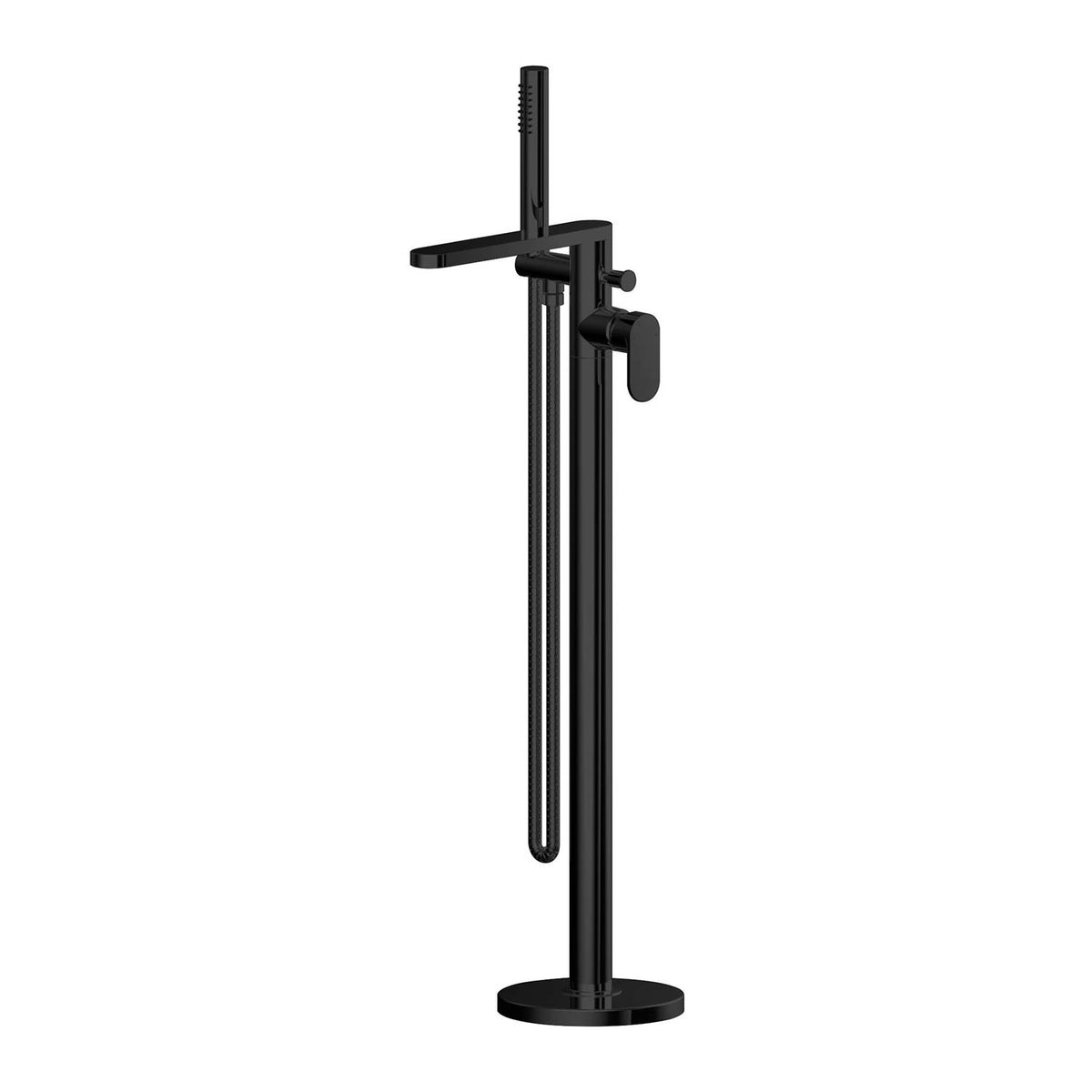 Calvarra Brindle Freestanding Bath Shower Mixer in Matt Black
