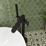 Calvarra Brindle Freestanding Bath Shower Mixer in Matt Black lifestyle