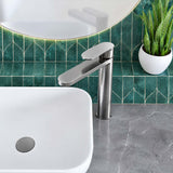 Calvarra Brindle High Rise Mono Basin Mixer in Brushed Pewter lifestyle