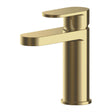 Calvarra Brindle Mono Basin Mixer With Push Button Waste in Brushed Brass