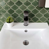 Calvarra Brindle Mono Basin Mixer With Push Button Waste in Brushed Pewter lifestyle
