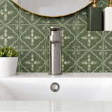 Calvarra Brindle Mono Basin Mixer With Push Button Waste in Brushed Pewter lifestyle 2