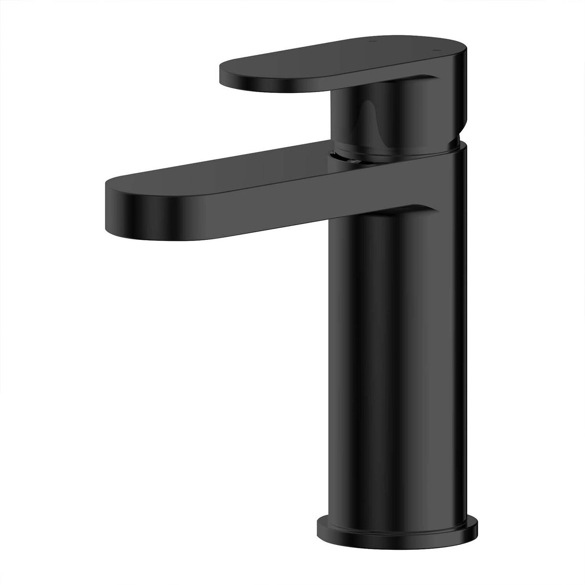 Calvarra Brindle Mono Basin Mixer With Push Button Waste in Matt Black