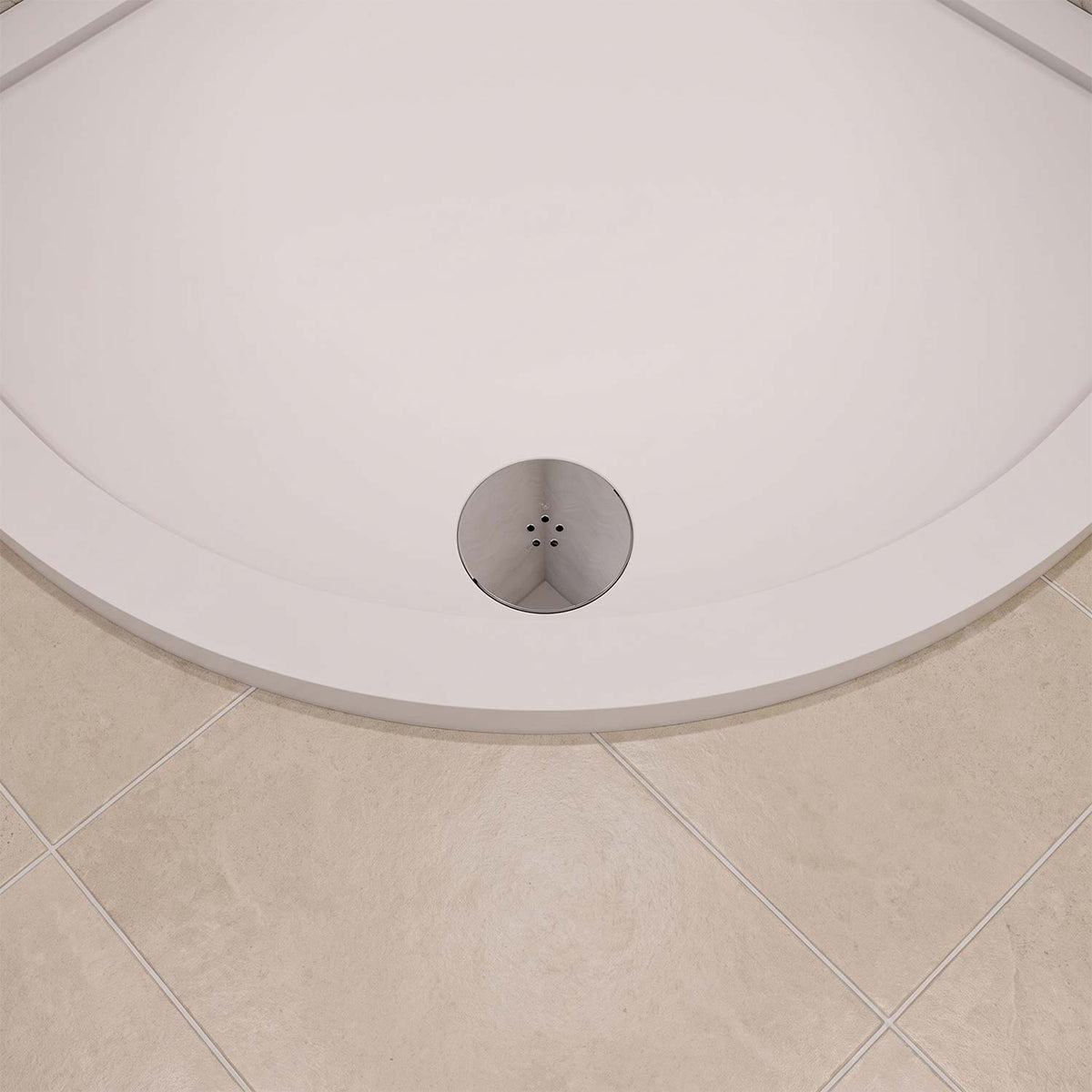 Calvarra Everon 90mm Round Fast Flow Shower Waste in Chrome lifestyle