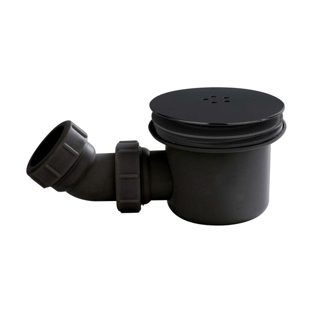 Calvarra Everon 90mm Round Fast Flow Shower Waste in Matt Black