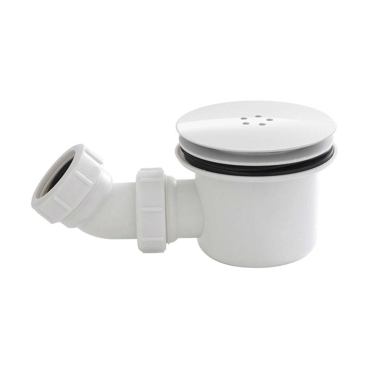 Calvarra Everon 90mm Round Fast Flow Shower Waste in Matt White