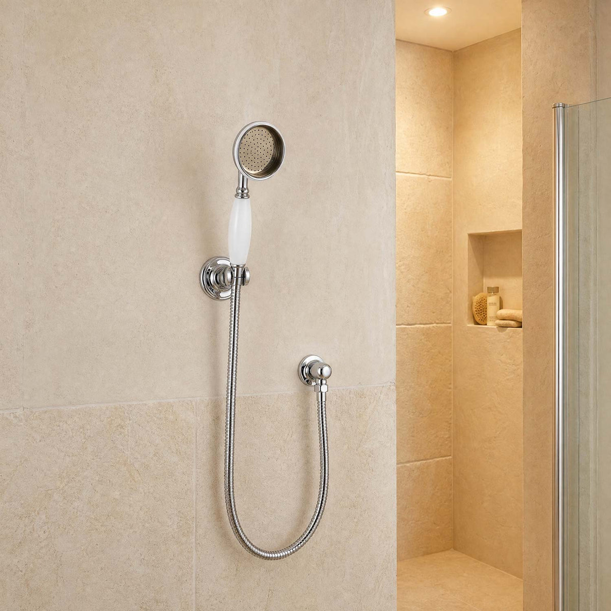 Calvarra Wendon Large Shower Handset in Chrome Lifestyle 2