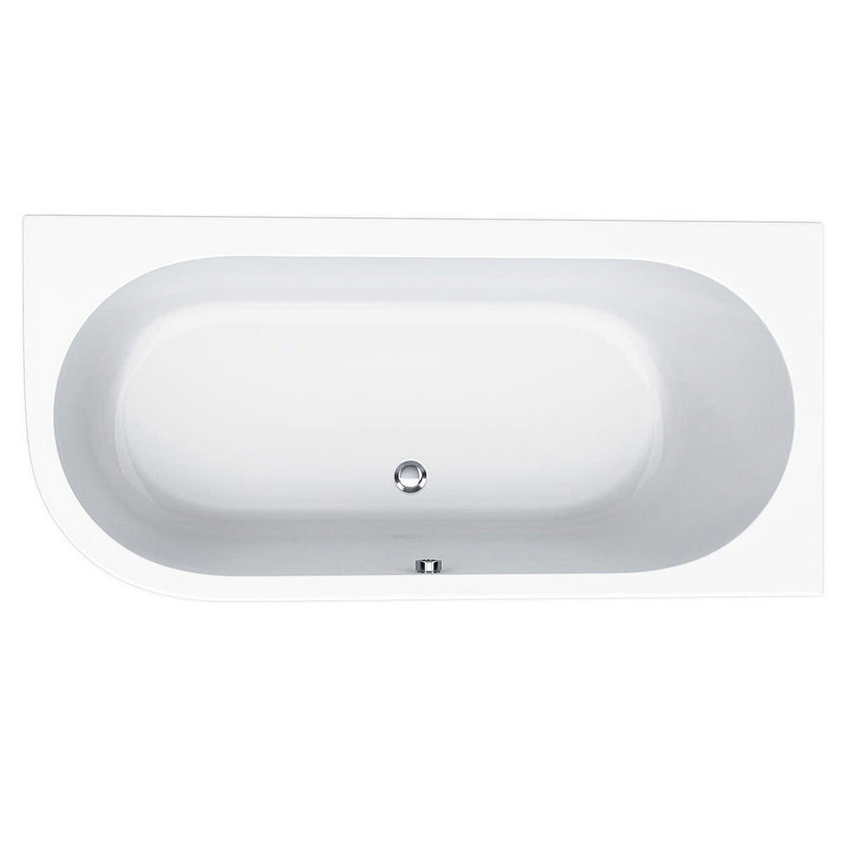Carron Status Left Hand Curved Carronite Reinforced Rectangular Bath