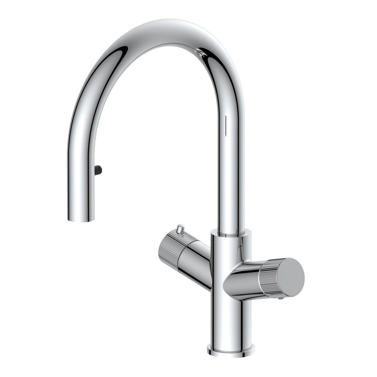 KoGE 4 in 1 Swan Pull Out Spout Boiling Water Tap in Chrome