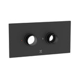 Cudore Concealed One Outlet Shower Valve with Horizontal Black Plate Dimensions